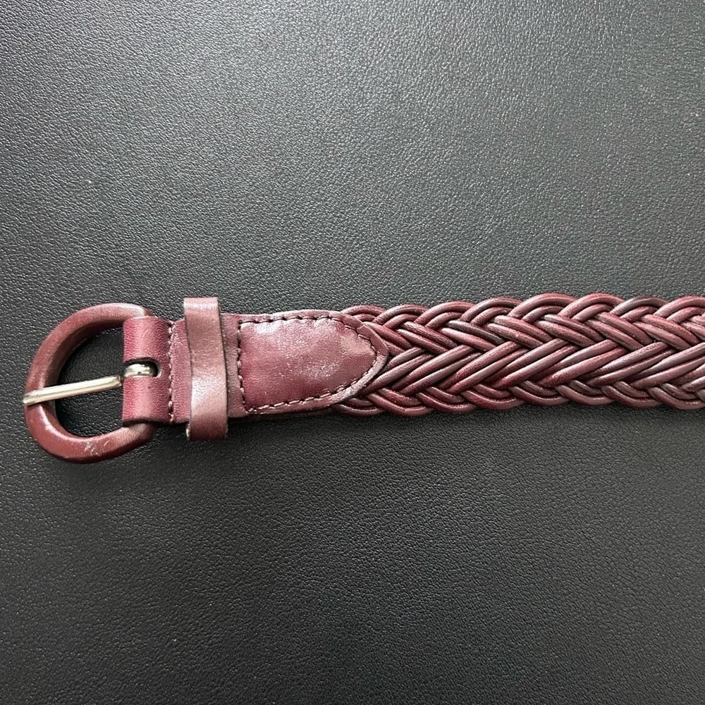 Vintage Talbots Braided Leather Belt - Brown Unisex SZ S